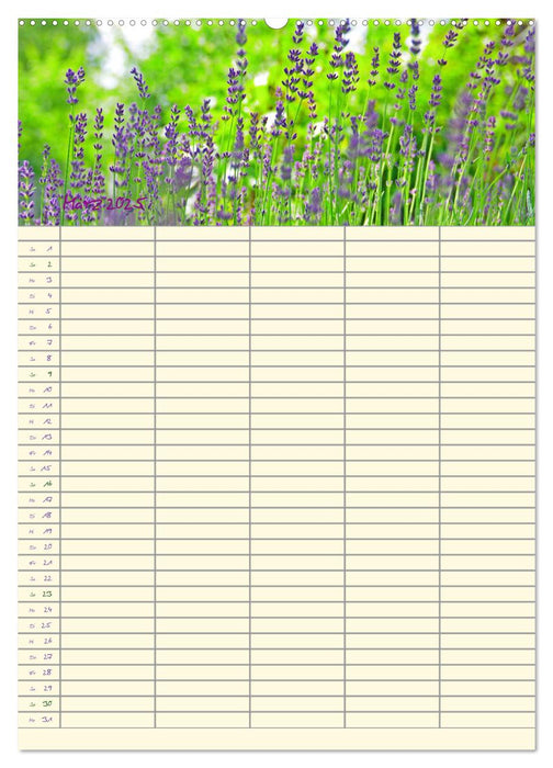 Der Naturgarten Familienplaner (CALVENDO Wandkalender 2025)