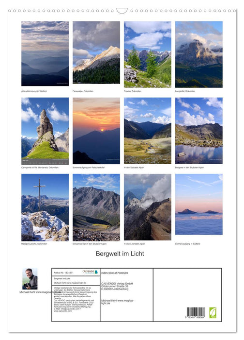 Bergwelt im Licht (CALVENDO Wandkalender 2025)