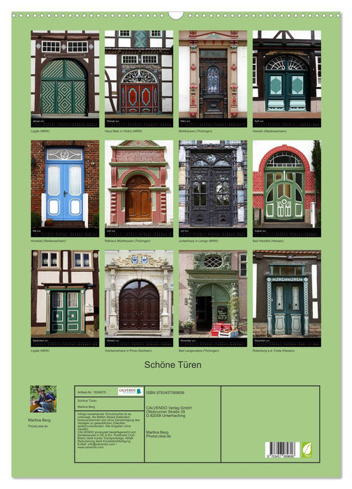 Schöne Türen (CALVENDO Wandkalender 2025)