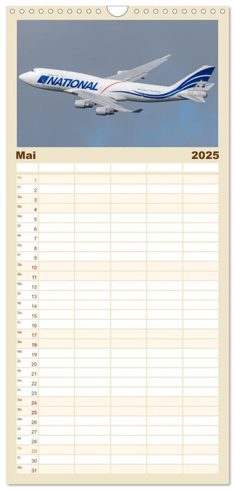 Boeing 747 Kalender (CALVENDO Familienplaner 2025)