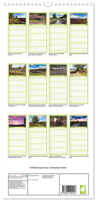 Im Blütenrausch der Lüneburger Heide (CALVENDO Familienplaner 2025)