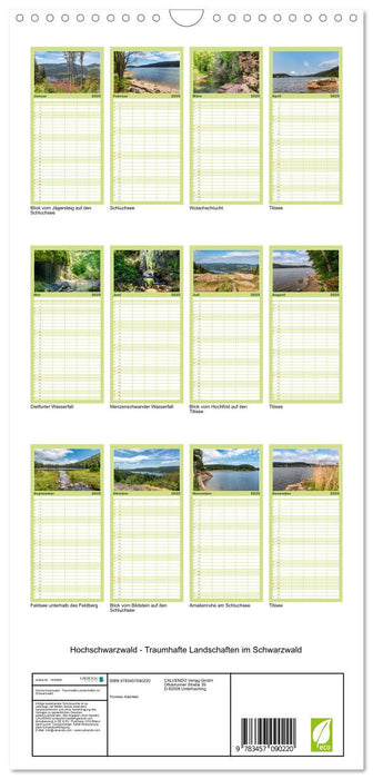 Hochschwarzwald - Traumhafte Landschaften im Schwarzwald (CALVENDO Familienplaner 2025)