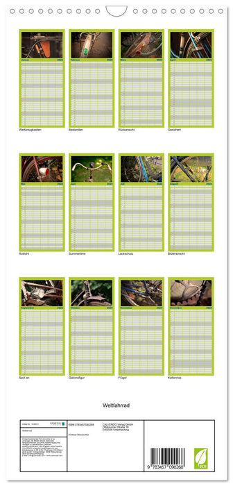 Weltfahrrad (CALVENDO Familienplaner 2025)
