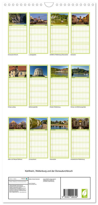 Kehlheim, Weltenburg und der Donaudurchbruch (CALVENDO Familienplaner 2025)