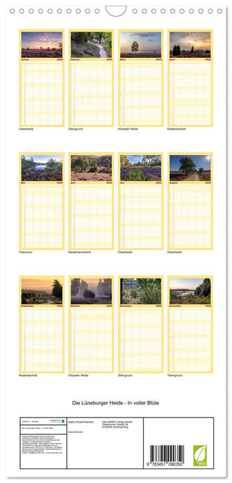 Die Lüneburger Heide - In voller Blüte (CALVENDO Familienplaner 2025)