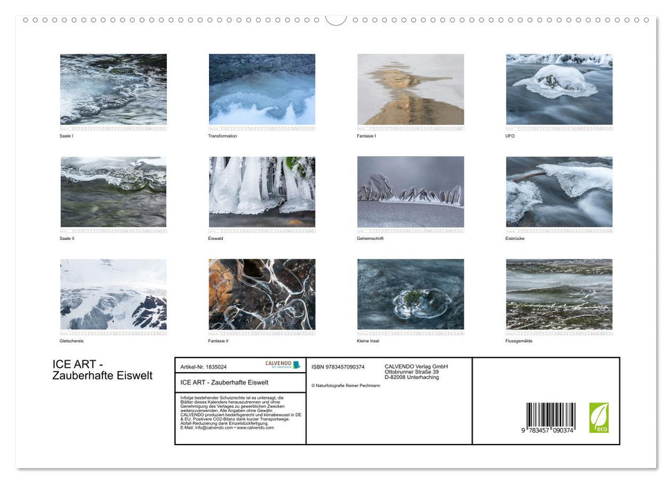 ICE ART - Zauberhafte Eiswelt (CALVENDO Premium Wandkalender 2025)