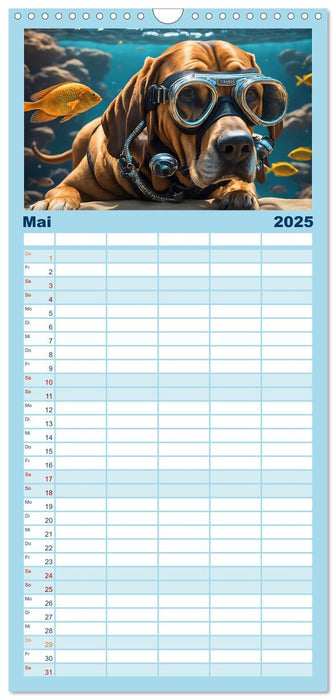 Hunde abgetaucht (CALVENDO Familienplaner 2025)