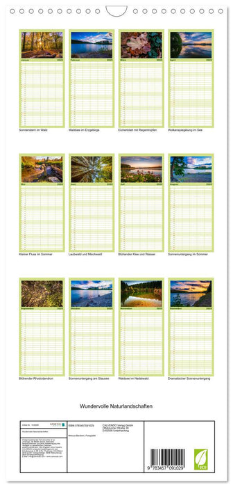 Wundervolle Naturlandschaften (CALVENDO Familienplaner 2025)
