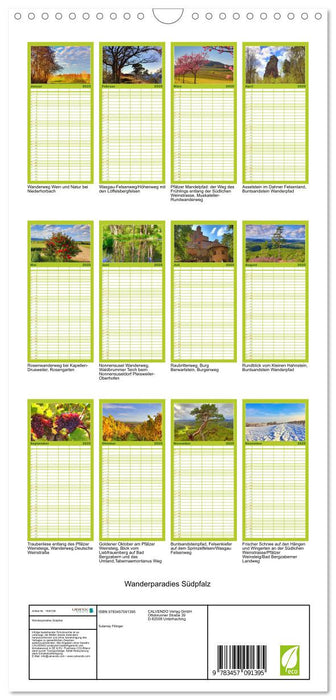 Wanderparadies Südpfalz (CALVENDO Familienplaner 2025)
