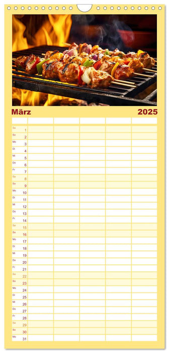 BBQ Feuerzauber - Grillkalender (CALVENDO Familienplaner 2025)