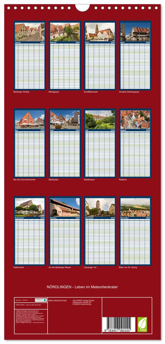 NÖRDLINGEN - Leben im Meteoritenkrater (CALVENDO Familienplaner 2025)