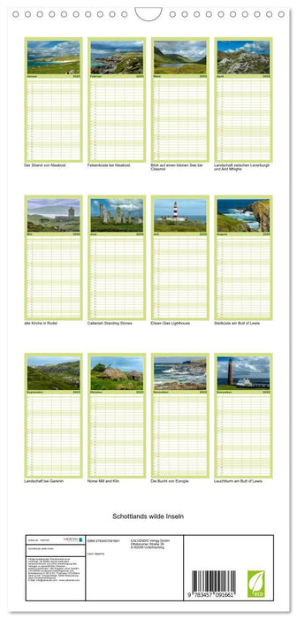 Schottlands wilde Inseln (CALVENDO Familienplaner 2025)