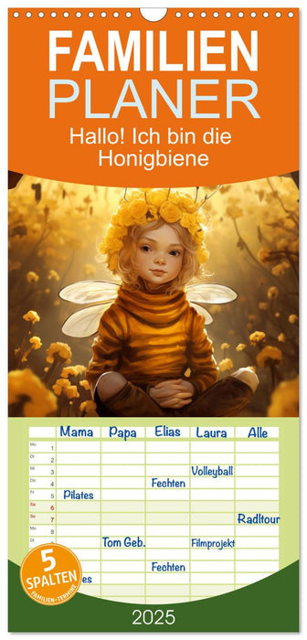Hallo! Ich bin die Honigbiene (CALVENDO Familienplaner 2025)