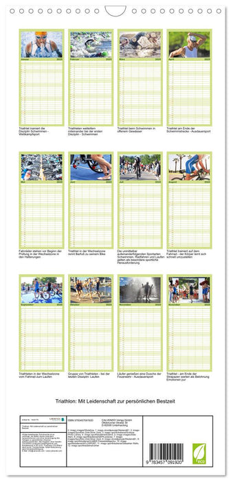 Triathlon: Mit Leidenschaft zur persönlichen Bestzeit (CALVENDO Familienplaner 2025)