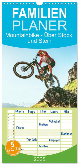 Mountainbike - Über Stock und Stein (CALVENDO Familienplaner 2025)