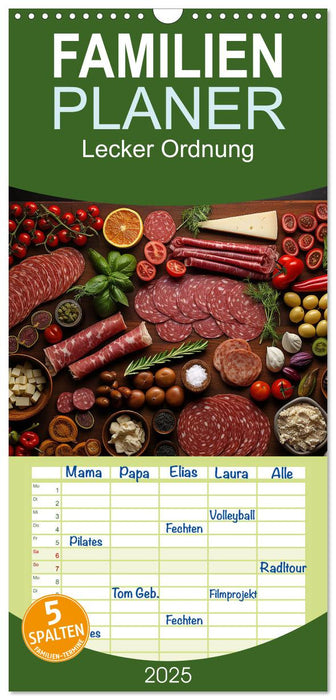 Lecker Ordnung (CALVENDO Familienplaner 2025)