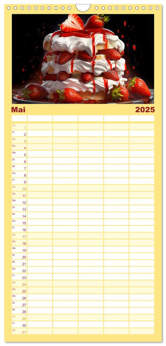 Erdbeerzauber - Erdbeer-Schlemmereien mit Eis und Kuchen en masse! (CALVENDO Familienplaner 2025)