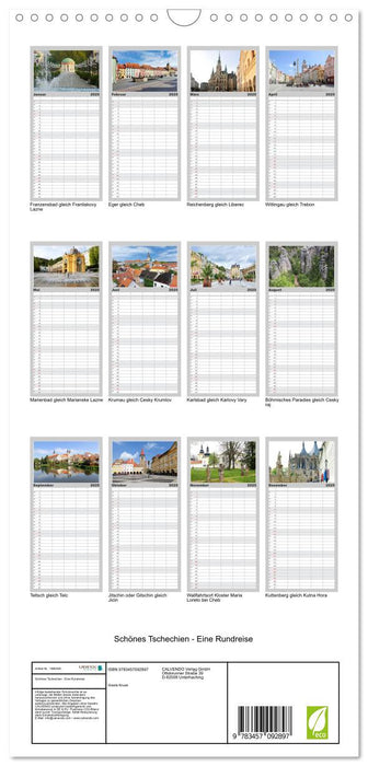 Schönes Tschechien - Eine Rundreise (CALVENDO Familienplaner 2025)