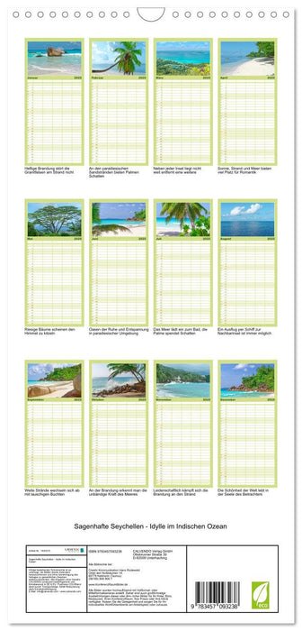 Sagenhafte Seychellen - Idylle im Indischen Ozean (CALVENDO Familienplaner 2025)