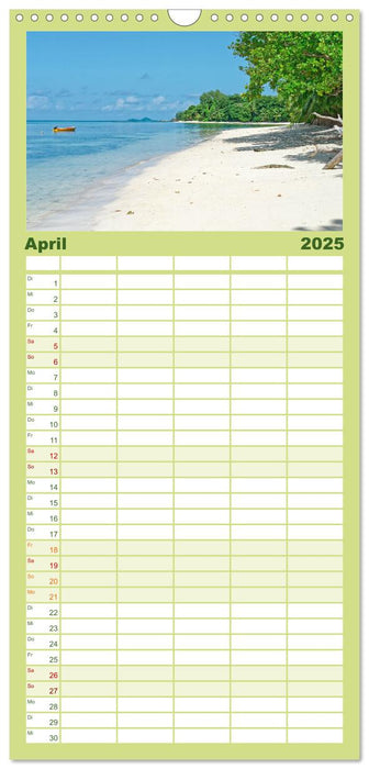 Sagenhafte Seychellen - Idylle im Indischen Ozean (CALVENDO Familienplaner 2025)