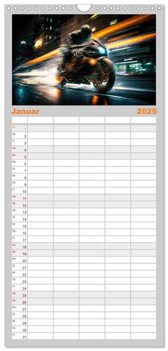 Motorrad Speed (CALVENDO Familienplaner 2025)