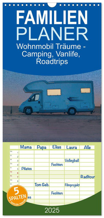 Wohnmobil Träume - Camping, Vanlife, Roadtrips (CALVENDO Familienplaner 2025)