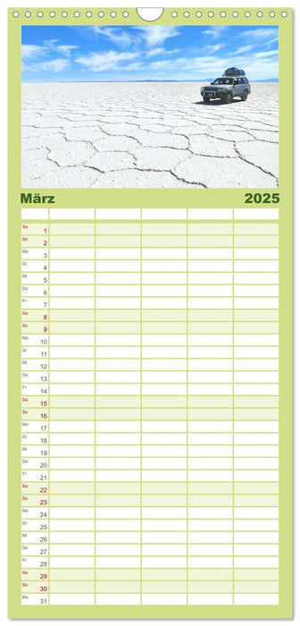 Südamerika - Vom Reich der Inka bis nach Patagonien (CALVENDO Familienplaner 2025)