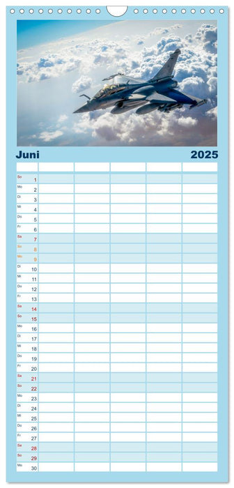 Kampfjets - Düsenjäger-Kalender (CALVENDO Familienplaner 2025)
