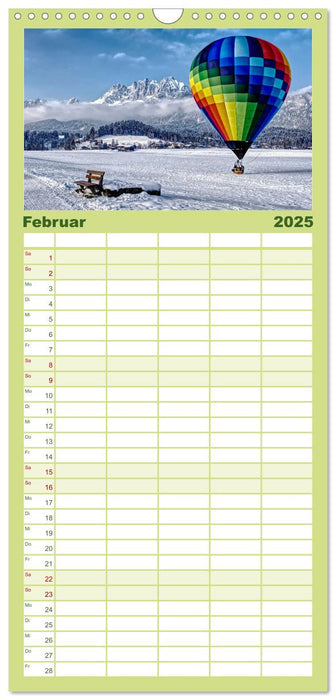 Wilder Kaiser - Skigebiet, Wanderparadies und Filmkulisse (CALVENDO Familienplaner 2025)