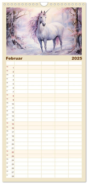 Geliebte Einhörner (CALVENDO Familienplaner 2025)