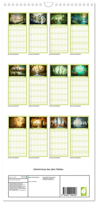 Geheimnisse des alten Waldes (CALVENDO Familienplaner 2025)