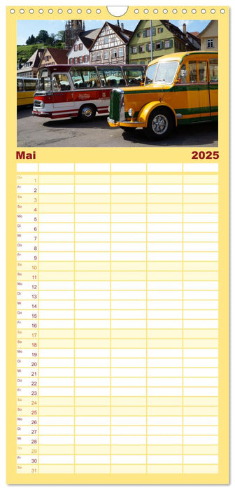 Historische und moderne Busse (CALVENDO Familienplaner 2025)