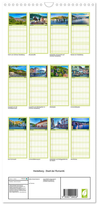 Heidelberg - Stadt der Romantik (CALVENDO Familienplaner 2025)