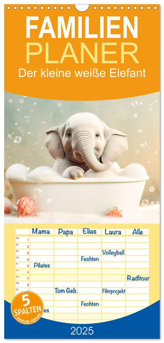 Der kleine weiße Elefant (CALVENDO Familienplaner 2025)