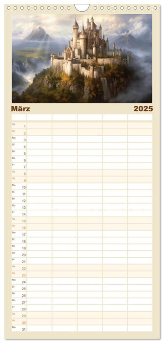 Malerische Ritterburgen (CALVENDO Familienplaner 2025)
