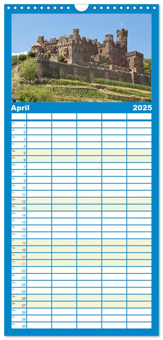 Oberes Mittelrheintal Sehnsuchtsziel für Romantiker (CALVENDO Familienplaner 2025)