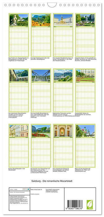 Salzburg - Die romantische Mozartstadt (CALVENDO Familienplaner 2025)