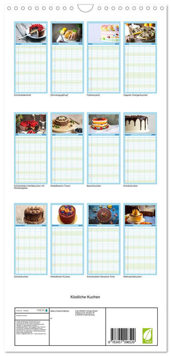 Köstliche Kuchen (CALVENDO Familienplaner 2025)
