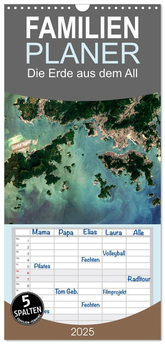 Die Erde aus dem All (CALVENDO Familienplaner 2025)