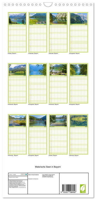 Malerische Seen in Bayern (CALVENDO Familienplaner 2025)