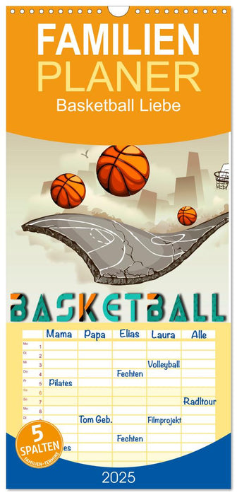 Basketball Liebe (CALVENDO Familienplaner 2025)