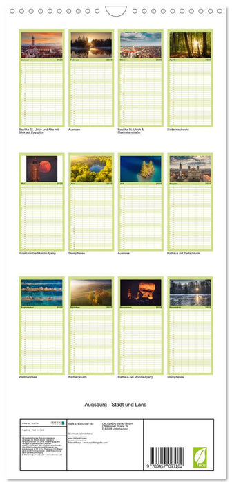 Augsburg - Stadt und Land (CALVENDO Familienplaner 2025)