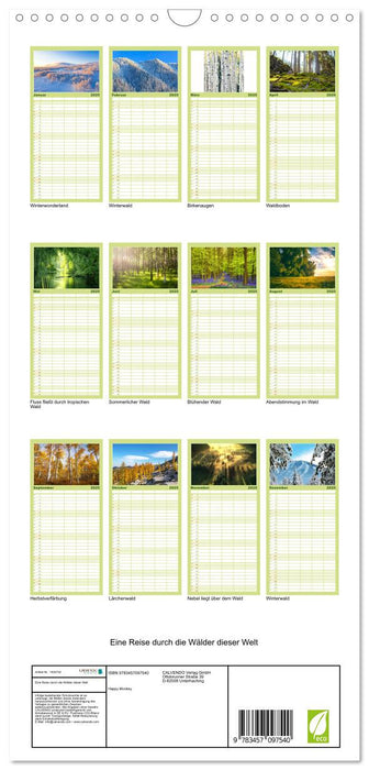 Eine Reise durch die Wälder dieser Welt (CALVENDO Familienplaner 2025)