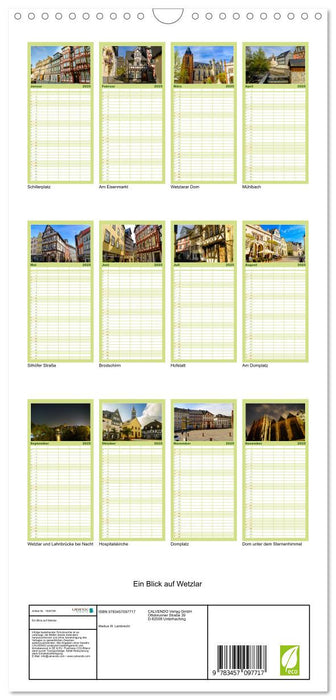 Ein Blick auf Wetzlar (CALVENDO Familienplaner 2025)