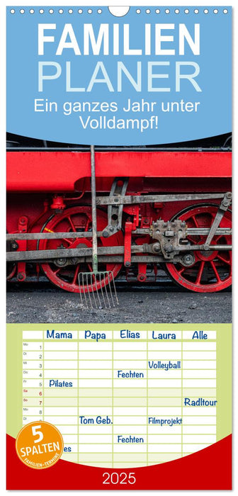 Ein ganzes Jahr unter Volldampf! (CALVENDO Familienplaner 2025)