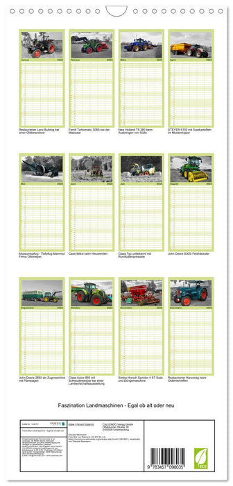 Faszination Landmaschinen - Egal ob alt oder neu (CALVENDO Familienplaner 2025)