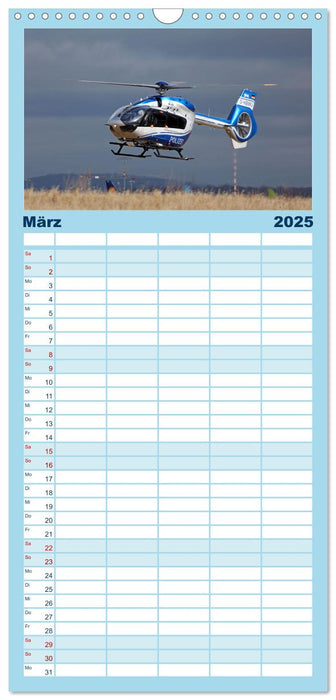 Helikopter in der Luft 2.0 (CALVENDO Familienplaner 2025)