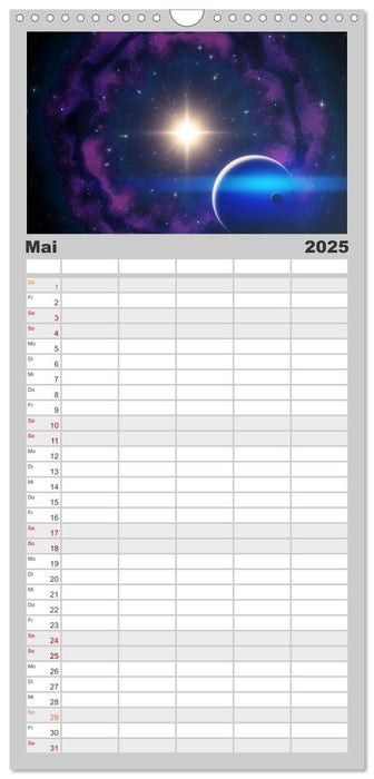 Intergalaktische Reise zu fernen Welten (CALVENDO Familienplaner 2025)