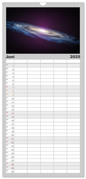 Intergalaktische Reise zu fernen Welten (CALVENDO Familienplaner 2025)