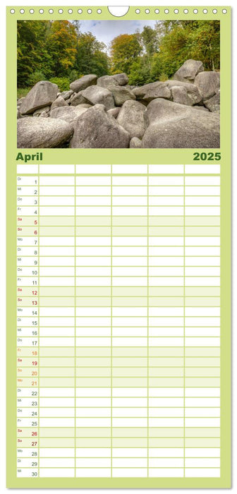 Der Odenwald und das Felsenmeer (CALVENDO Familienplaner 2025)